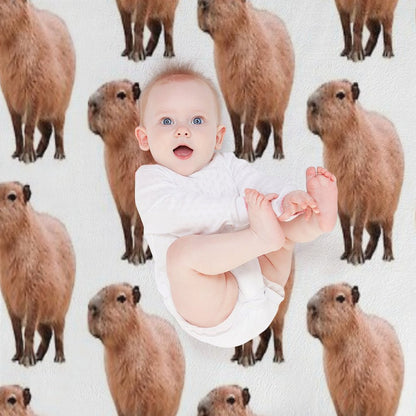 Cute Capybara Throw Blanket