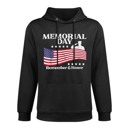 Memorial Day USA Remember Honor Patriot Men Women Kids Shrink-Resistant Hoodie