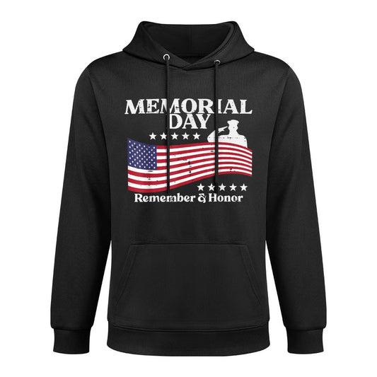 Memorial Day USA Remember Honor Patriot Men Women Kids Shrink-Resistant Hoodie