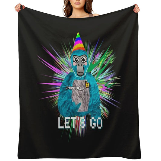 JMANCURLY Gorilla Tag VR Gamer Video Game Design Throw Blanket