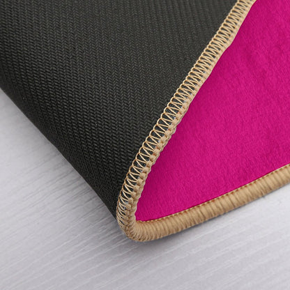 Hot Pink Fuchsia Solid Color Decor Bath Mat