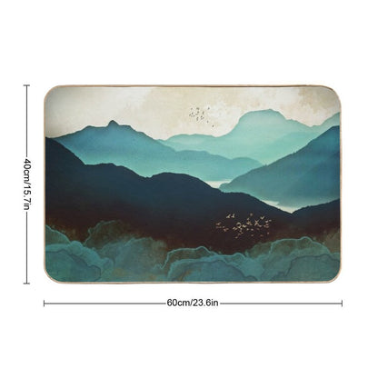 Indigo Mountains Bath Mat