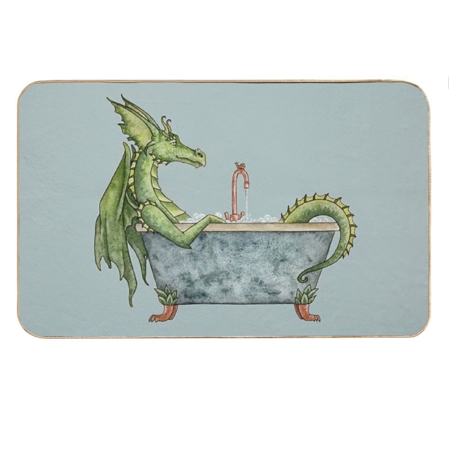 Dragons Love Bubble Baths Bath Mat