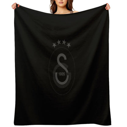 Galatasaray Black Throw Blanket