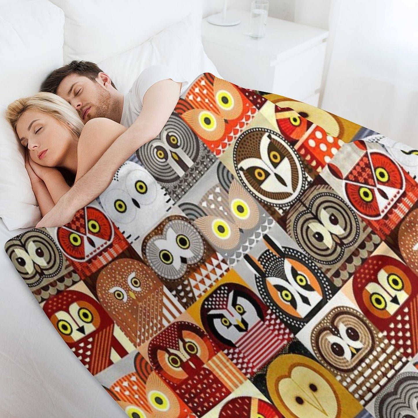 North American Owls Throw Blanket