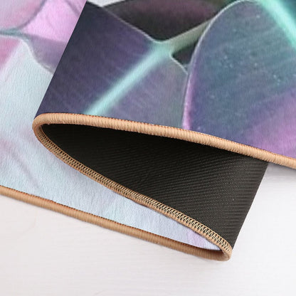 Violet Tropical Plant, Ficus Elastica  Absorbent Bath Mat