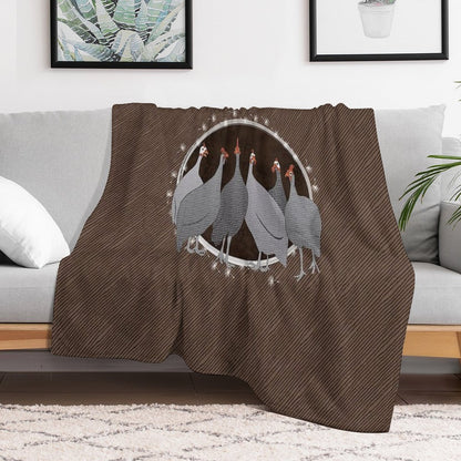 Helmeted Guineafowl Throw Blanket