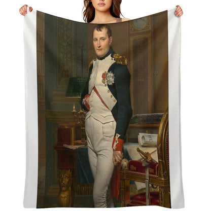 Napoleon Bonaparte Portrait Throw Blanket