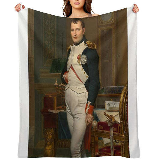 Napoleon Bonaparte Portrait Throw Blanket