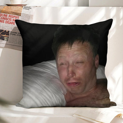 Limmy Waking Up Linen Throw Pillow Cover