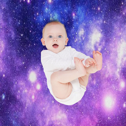 Purple Blue Galaxy Nebula Throw Blanket