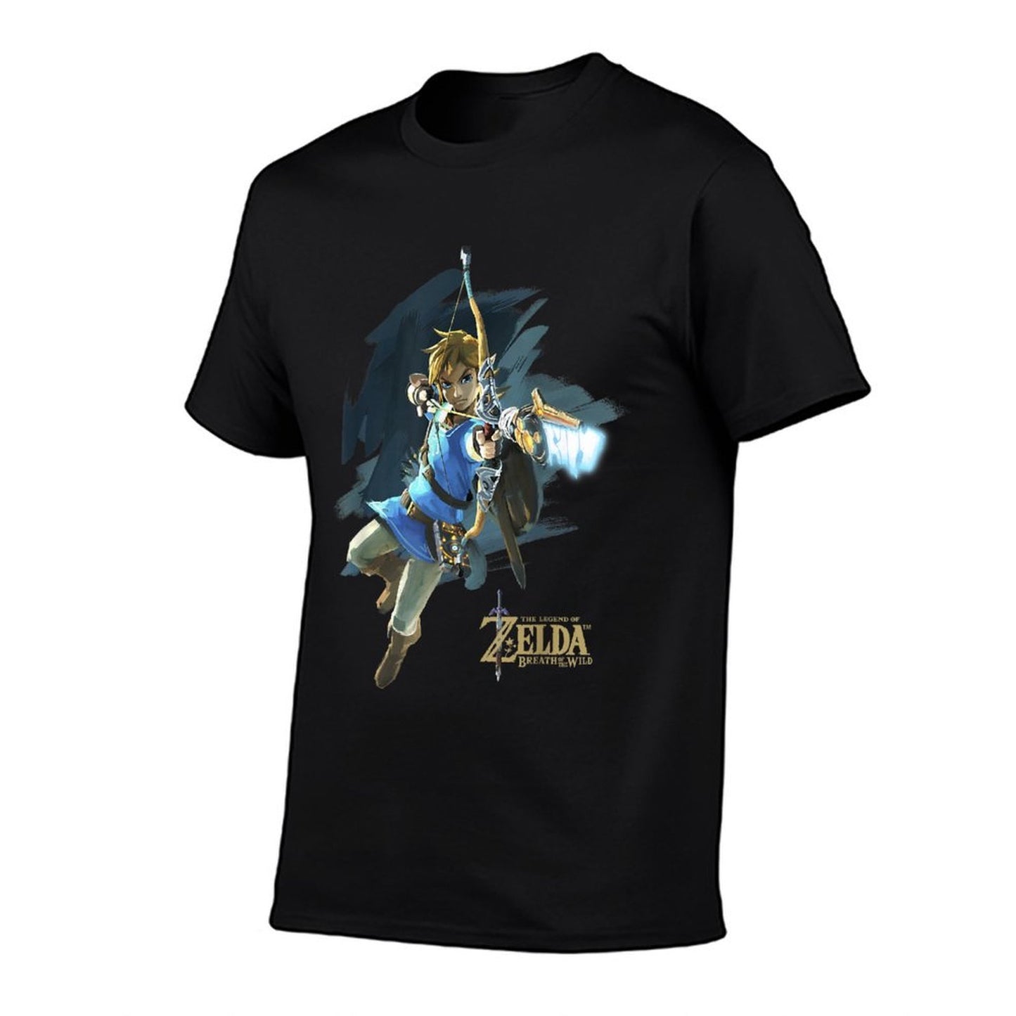 Zelda Breath Of The Wild Link Jump Bow Shot Graphic  Relaxed-fit T-Shirt