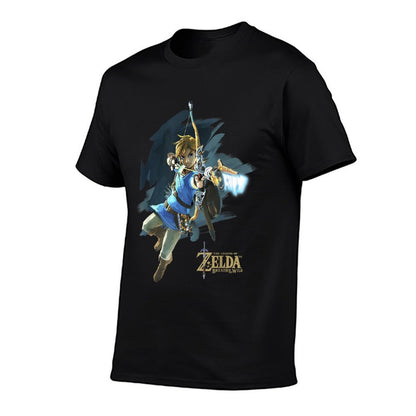 Zelda Breath Of The Wild Link Jump Bow Shot Graphic  Relaxed-fit T-Shirt