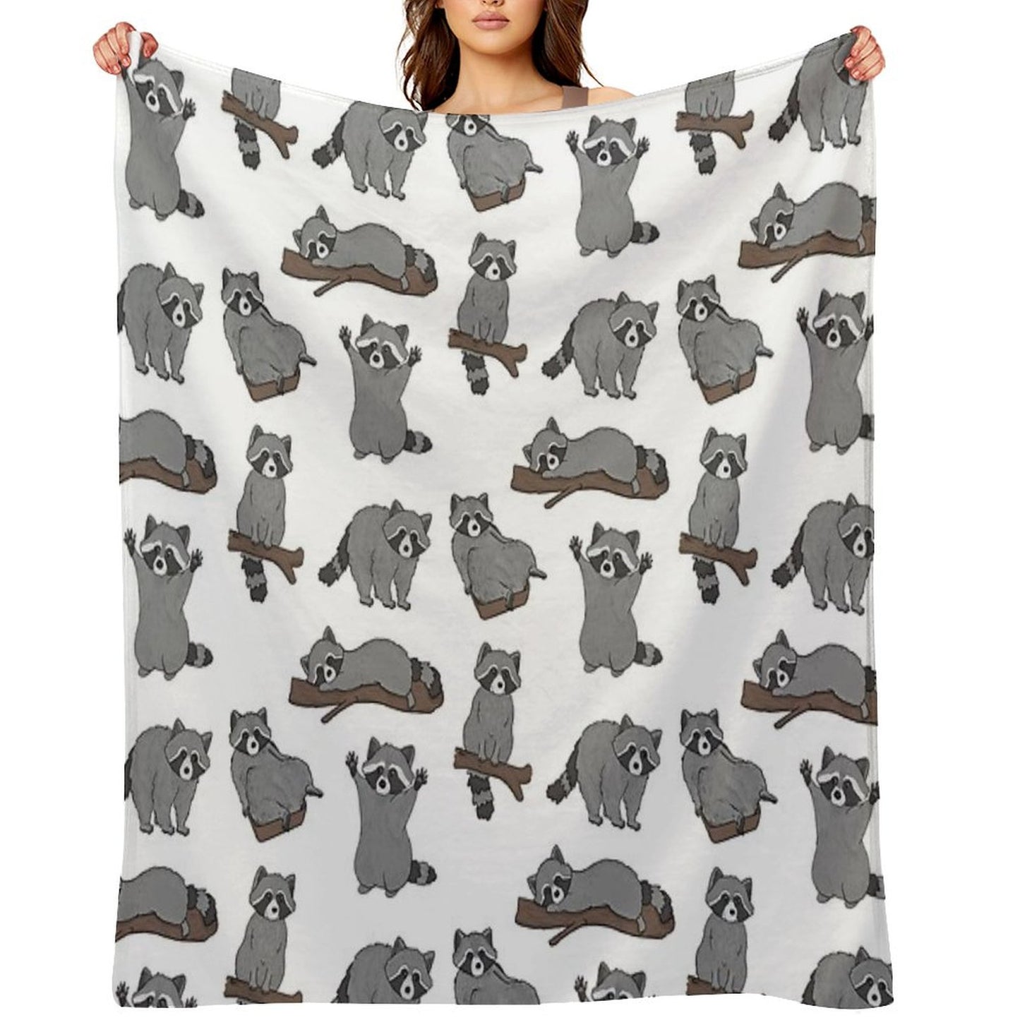 Raccoons Throw Blanket