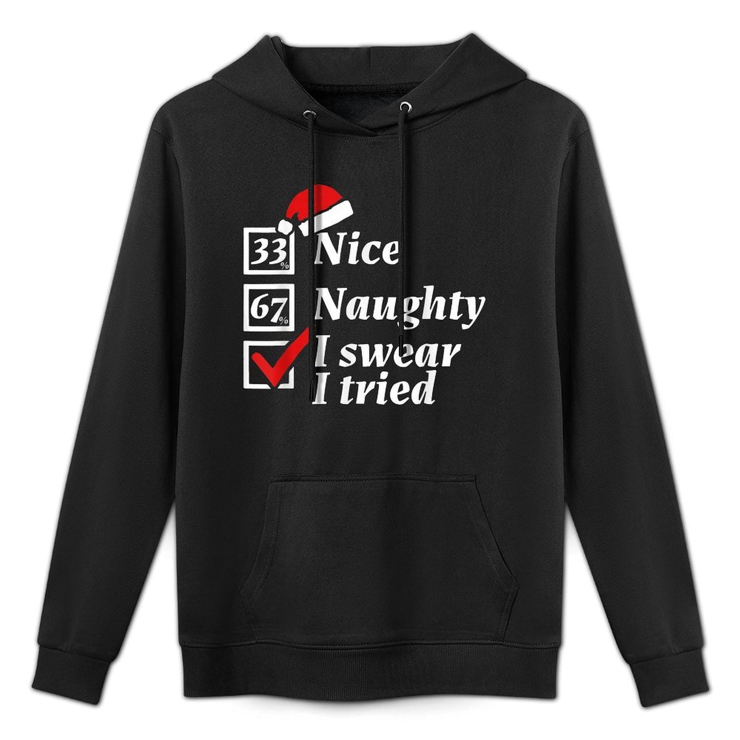 Funny 67 Meme I Swear I Tried 6-7 Christmas Breathable Fabric Hoodie