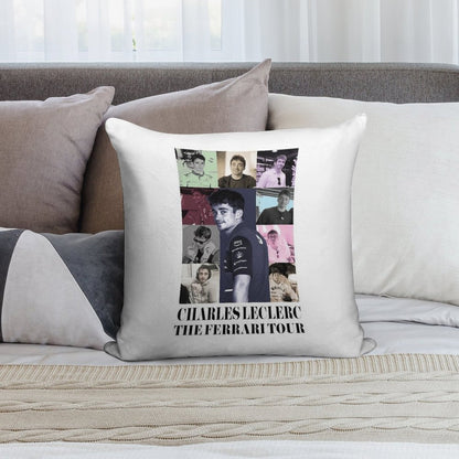Charles Leclerc Eras Tour Soft Reinforced Edging Throw Pillow