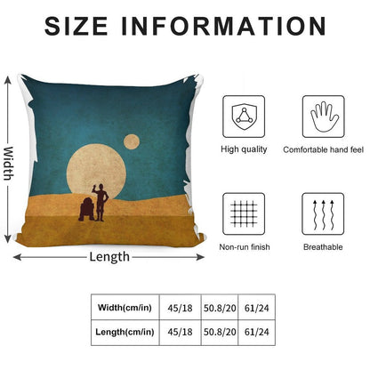 Droids In The Dunes Soft Ultra-Soft Texture Throw Pillow