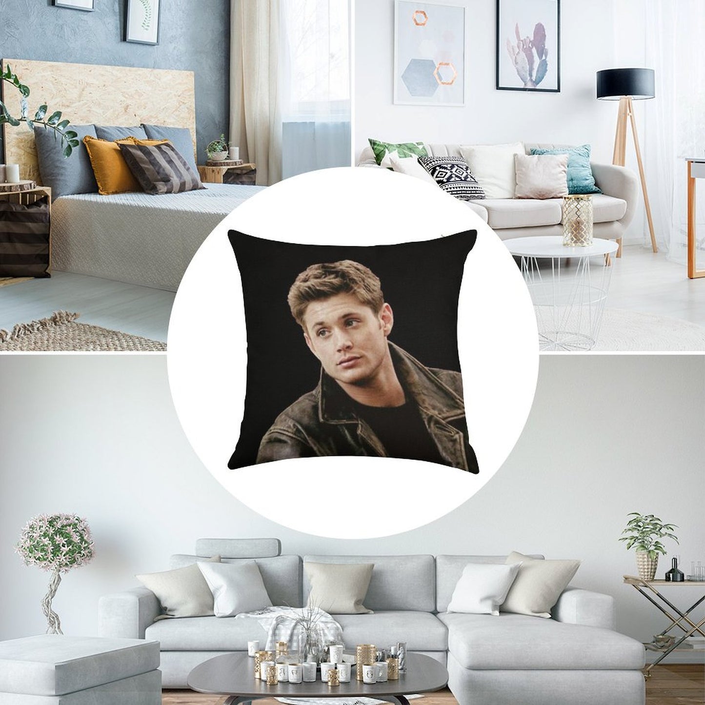 Dean Winchester Supernatural Linen Throw Pillow Cover