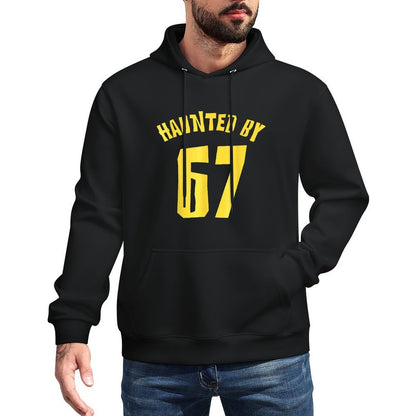 Funny Six Seven Gen Alpha Z Halloween 67 Haunted by 67 Kangaroo Pocket Hoodie