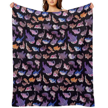 Shark Day Throw Blanket