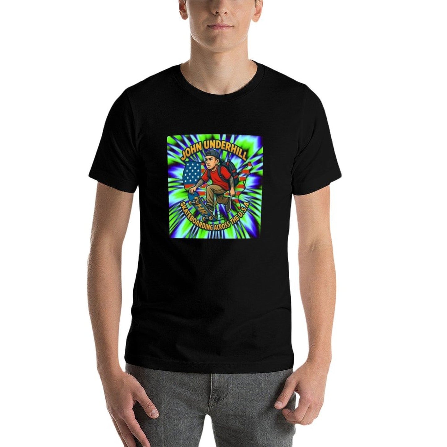 Skateboarding Across America  Tagless Design T-Shirt