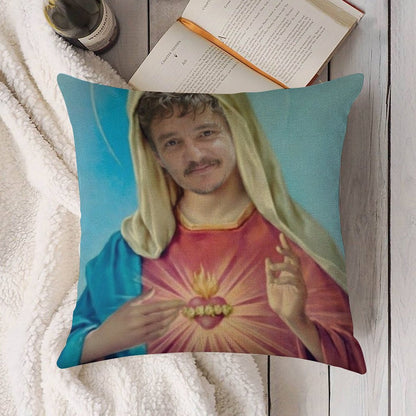 I Believe in Pedro Pascal Linen Throw Pillow Cover