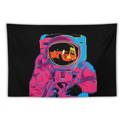 Trippy Rainbow Astronaut Tapestry