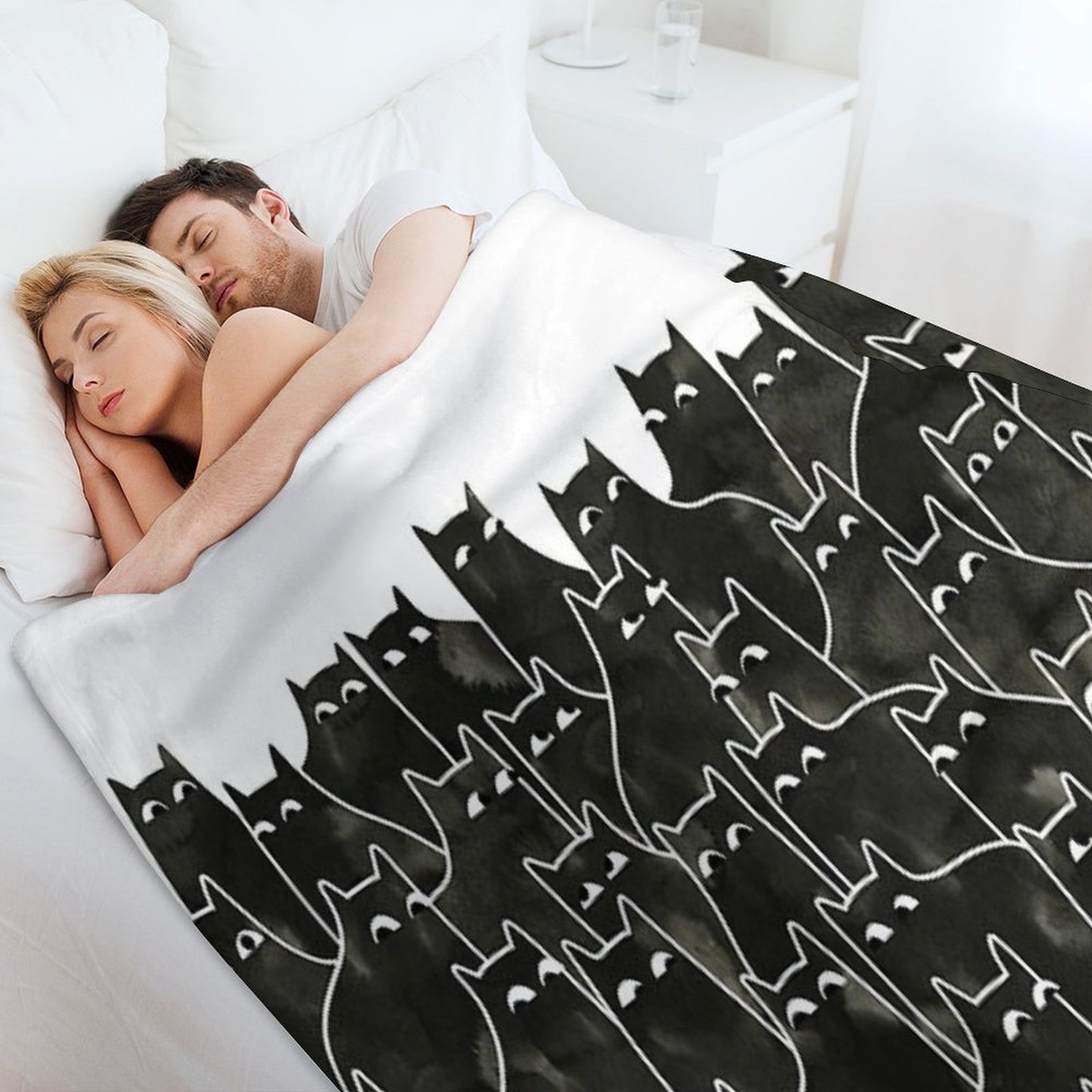 Suspicious Cats Throw Blanket