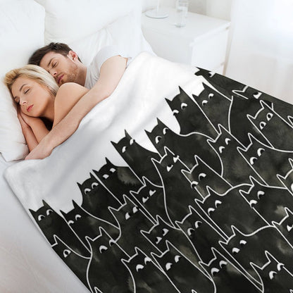 Suspicious Cats Throw Blanket