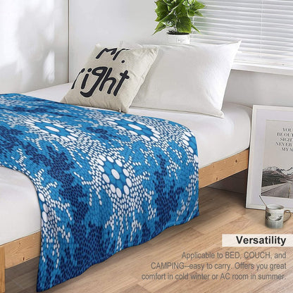 Aboriginal Art Authentic - Waterhole Dreaming Throw Blanket