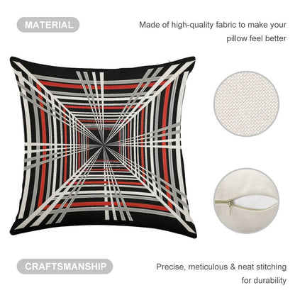 Tesla Plaid Badge Design 8K UHD Linen Throw Pillow Cover