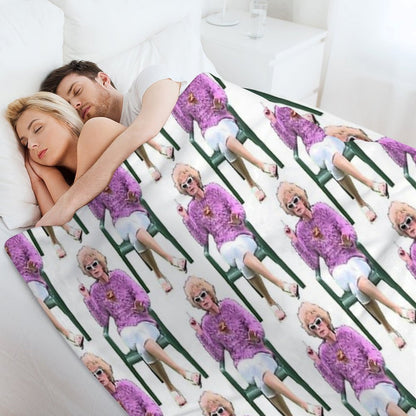 Kath And Kim Kath Having A Smoke Throw Blanket