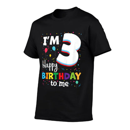 Three 3yr 3th Birthday Happy Birthday Boys Girls 3 Years Old T-Shirt