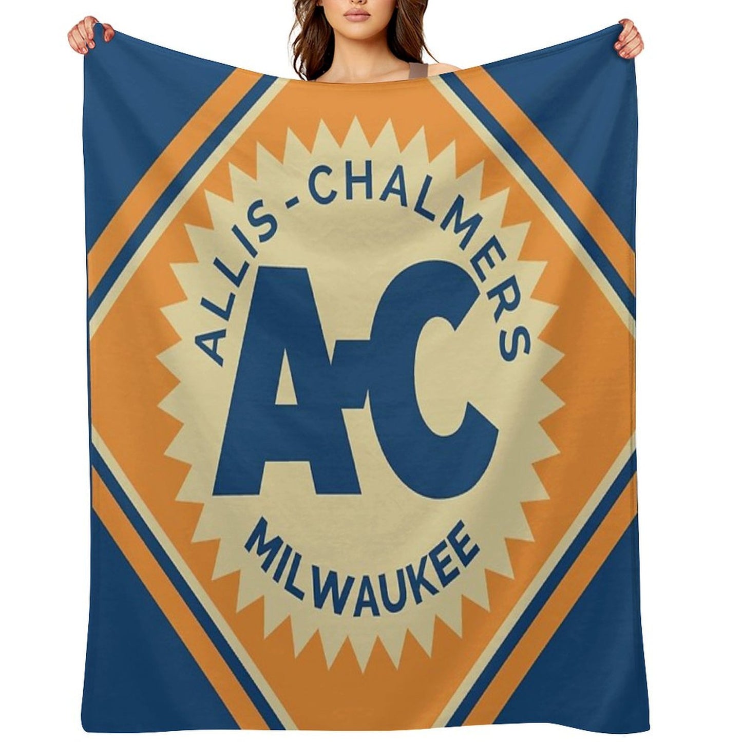 Allis Chalmers Retro Logo Throw Blanket