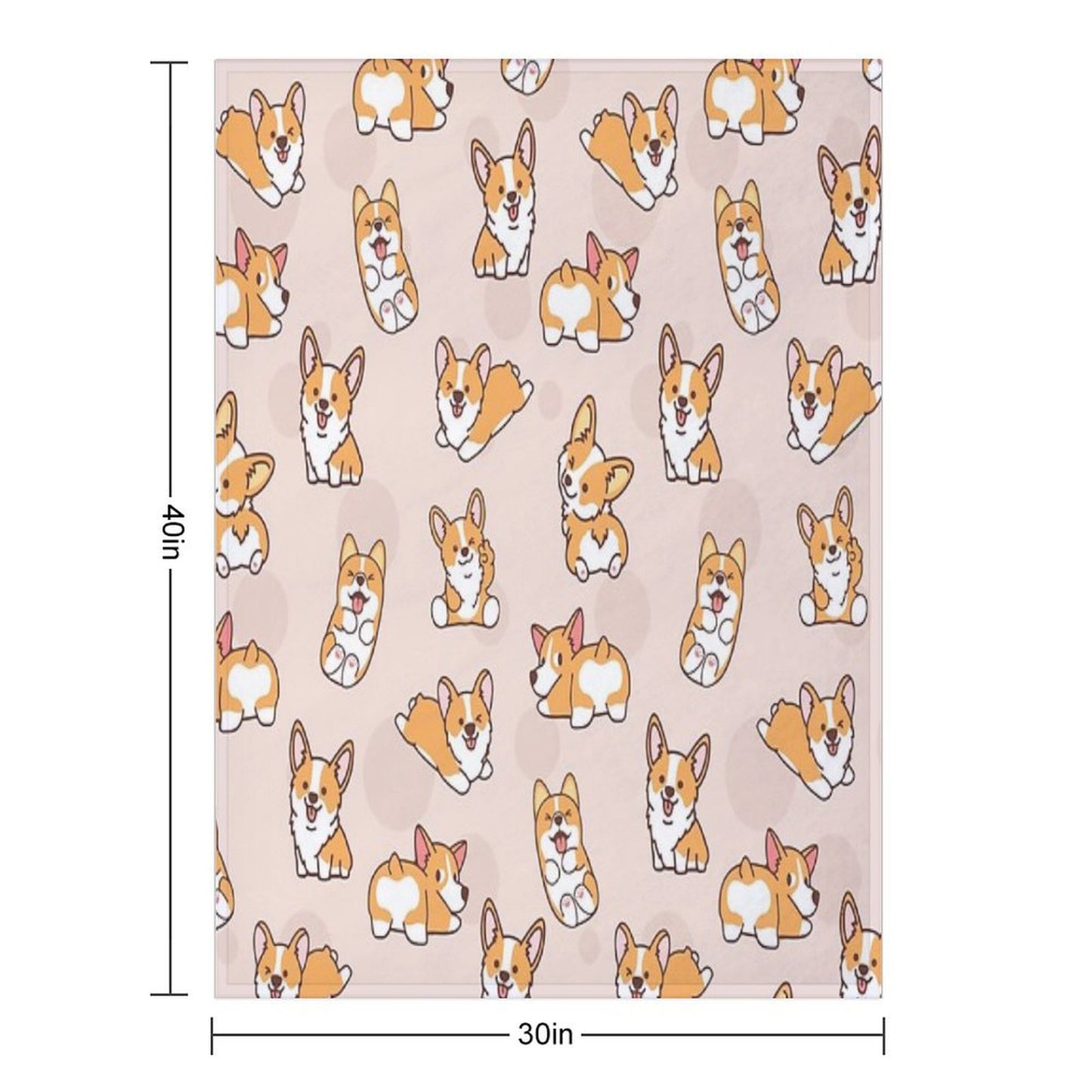Corgi Puppy Fun Throw Blanket