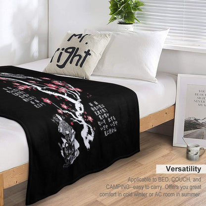 Sakura Sakura (White) Throw Blanket