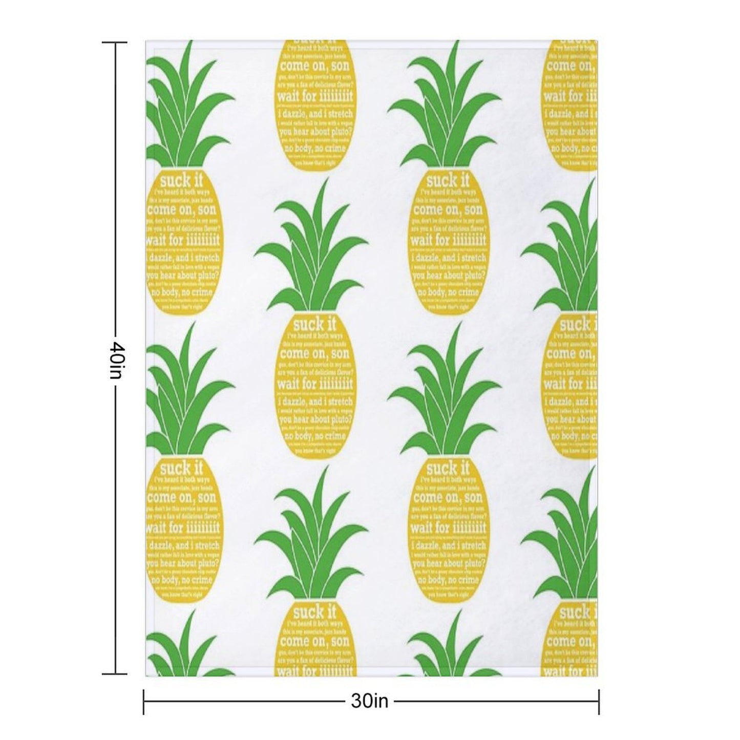 Psych Quotes Pineapple Throw Blanket