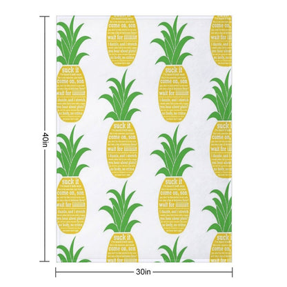 Psych Quotes Pineapple Throw Blanket
