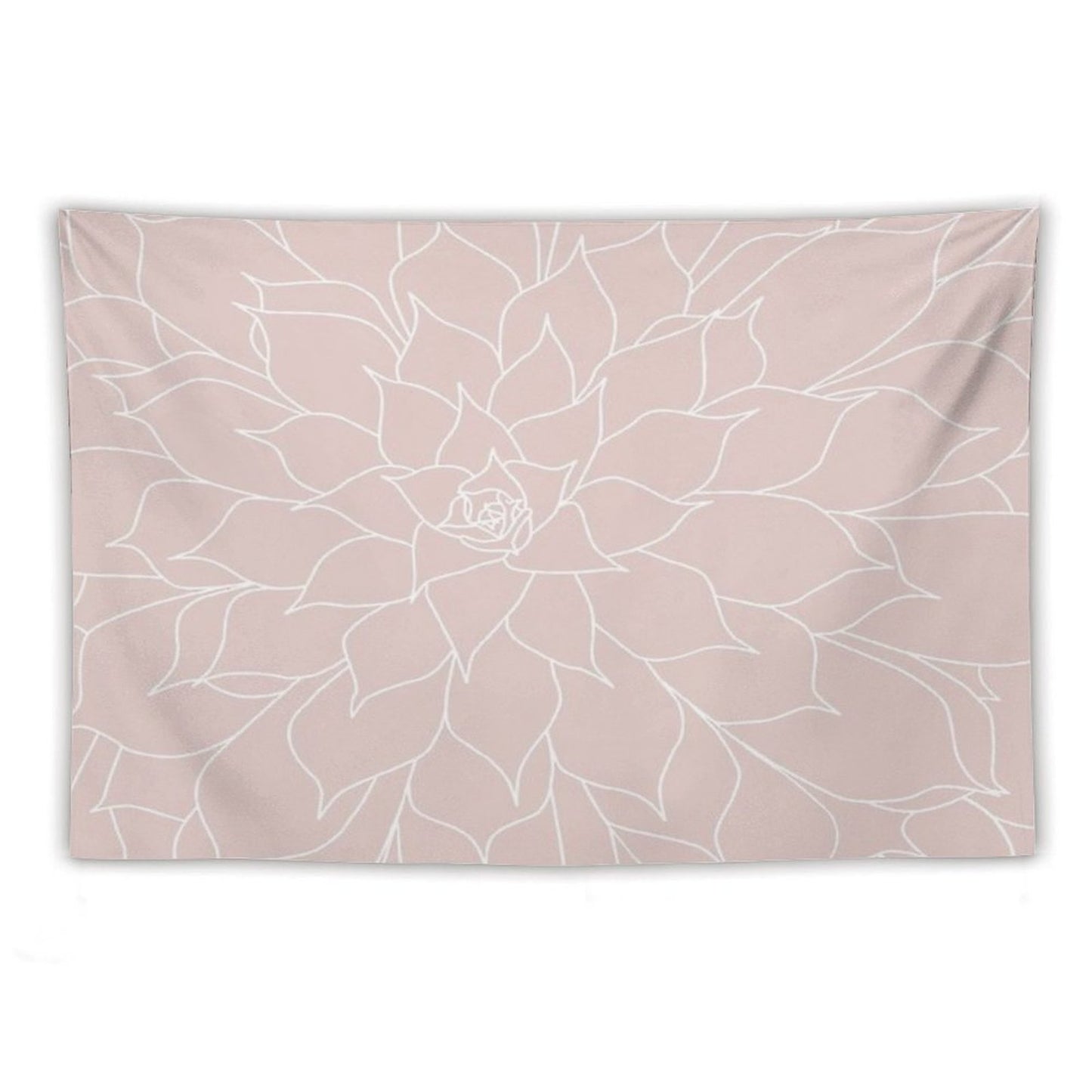 Blush Pink Succulent Tapestry
