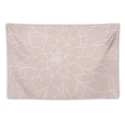 Blush Pink Succulent Tapestry