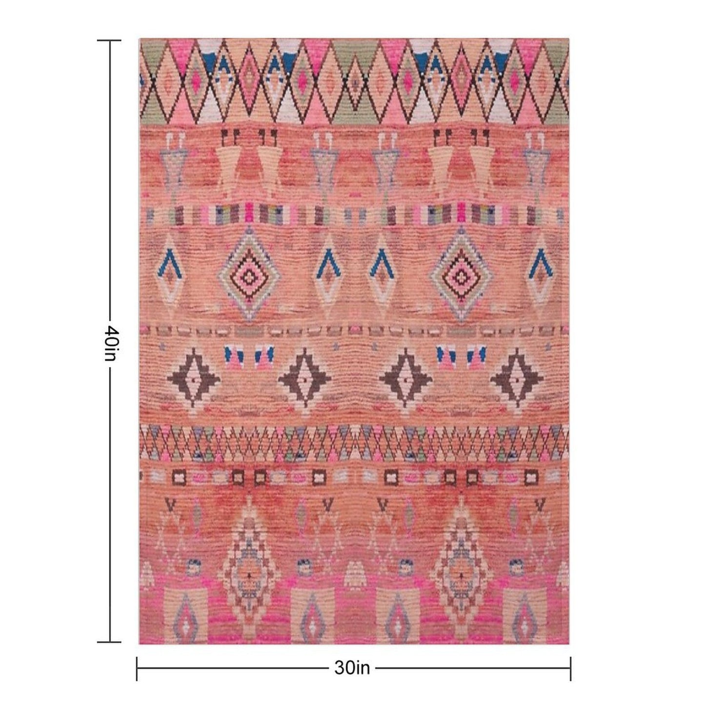 Traditional Moroccan Berber Rug Design Throw Blanket