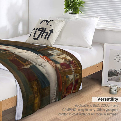 Napoleon Bonaparte Portrait Throw Blanket