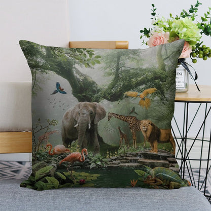 PROJECT PARADISE Linen Throw Pillow Cover