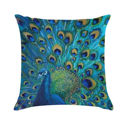 Peacock Full Glory 2 Soft Warmth Comfort Throw Pillow