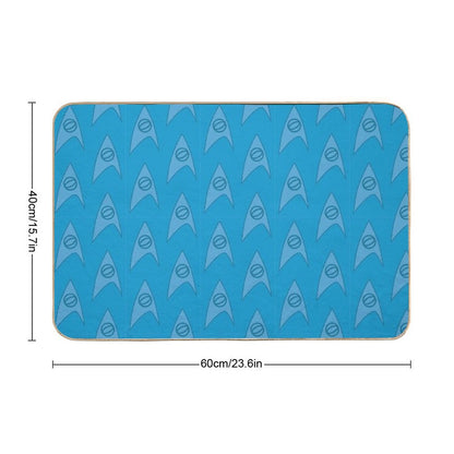 Science Blue Bath Mat