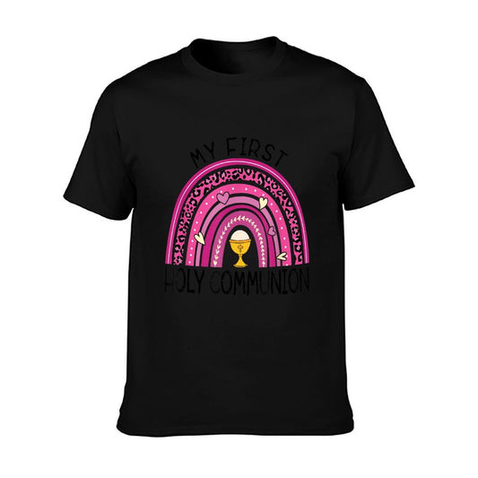 Rainbow My First Holy Communion Girl Church Religious T-Shirt