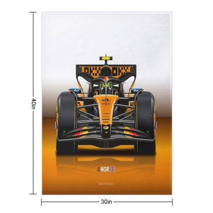 Many Lando Norris Items 2025 Formula 1 McLaren Racing Car Throw Blanket