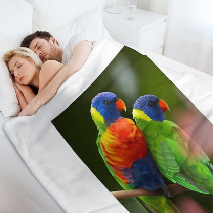 Rainbow Lorikeets Throw Blanket