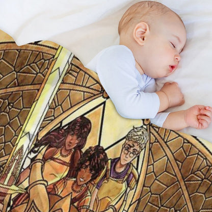 Percy Jackson Stained Glass Throw Blanket