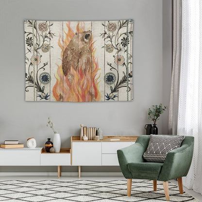 Midsommar Bear Painting Tapestry